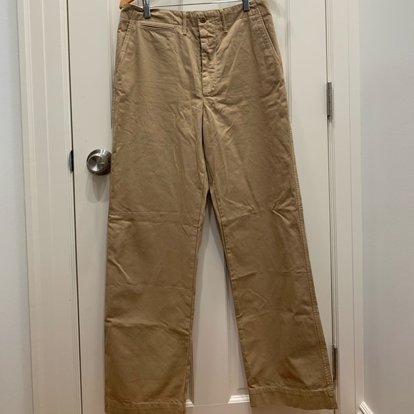 Re/Done Tan Wide Leg Pants - Picture 1 of 3
